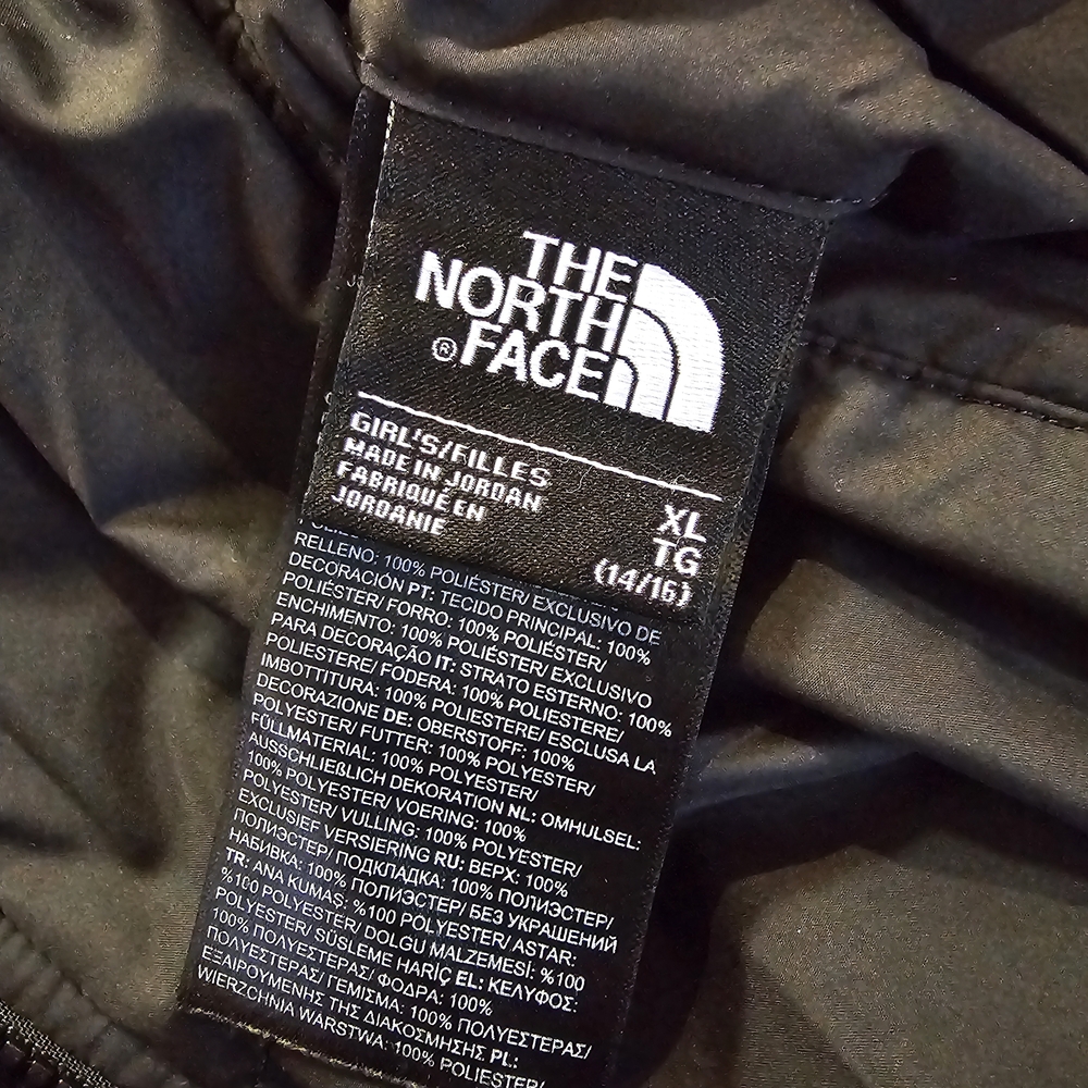 Pre Owned North Face Girls Black Performance Jacket XL (14/16) - Picture 8 of 8